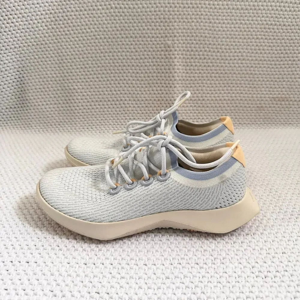 Allbirds Tree Dasher 2 Breezy Blue Beige Hush Sole Athletic Sneakers Women 9.5